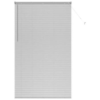 Fenster Jalousie mit Vorhängen Sonstiges Silber 80 x 130 cm Aluminium