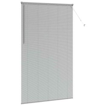 Fenster Jalousie mit Vorhängen Sonstiges Silber 135 x 220 cm Aluminium
