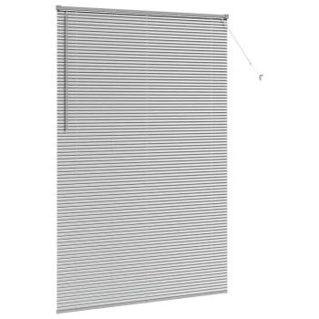 Fenster Jalousie mit Vorhängen Sonstiges Silber 80 x 130 cm Aluminium