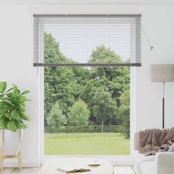 ARDEBO.de - Fenster Jalousie mit Vorhängen Sonstiges Silber 160 x 220 cm Aluminium
