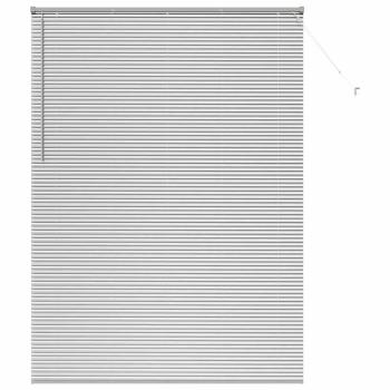 Fenster Jalousie mit Vorhängen Sonstiges Silber 160 x 220 cm Aluminium