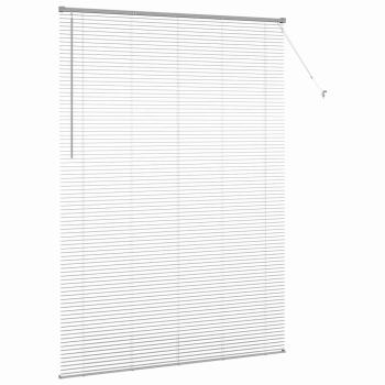 Fenster Jalousie mit Vorhängen Sonstiges Silber 160 x 220 cm Aluminium