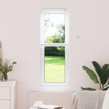ARDEBO.de - Fenster Jalousie mit Vorhängen Sonstiges Weiß 80 x 130 cm Aluminium