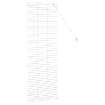 Fenster Jalousie mit Vorhängen Sonstiges Weiß 80 x 130 cm Aluminium