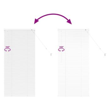 Fenster Jalousie mit Vorhängen Sonstiges Weiß 80 x 130 cm Aluminium