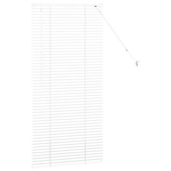 Fenster Jalousie mit Vorhängen Sonstiges Weiß 80 x 130 cm Aluminium