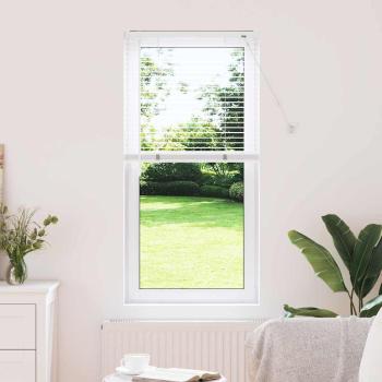 ARDEBO.de - Fenster Jalousie mit Vorhängen Sonstiges Weiß 60 x 130 cm Aluminium