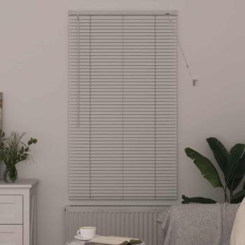 Fenster Jalousie mit Vorhängen Sonstiges Weiß 80 x 130 cm Aluminium
