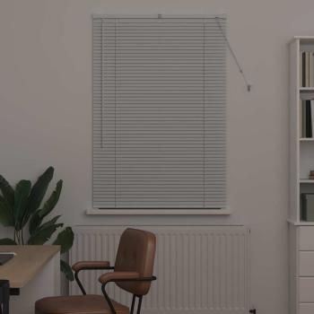 Fenster Jalousie mit Vorhängen Sonstiges Weiß 80 x 130 cm Aluminium
