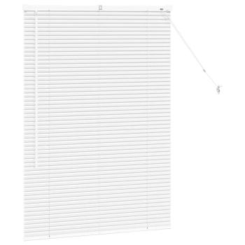 Fenster Jalousie mit Vorhängen Sonstiges Weiß 80 x 130 cm Aluminium