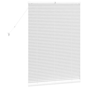 Fenster Jalousie mit Vorhängen Sonstiges Weiß 80 x 130 cm Aluminium