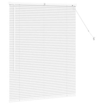 Fenster Jalousie mit Vorhängen Sonstiges Weiß 100 x 130 cm Aluminium