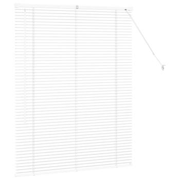 Fenster Jalousie mit Vorhängen Sonstiges Weiß 105 x 130 cm Aluminium