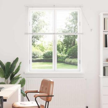 ARDEBO.de - Fenster Jalousie mit Vorhängen Sonstiges Weiß 80 x 130 cm Aluminium