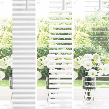 Fenster Jalousie mit Vorhängen Sonstiges Weiß 80 x 130 cm Aluminium