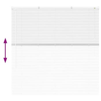 Fenster Jalousie mit Vorhängen Sonstiges Weiß 135 x 130 cm Aluminium