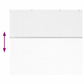 Fenster Jalousie mit Vorhängen Sonstiges Weiß 80 x 130 cm Aluminium