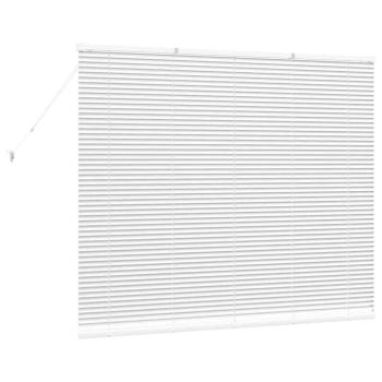 Fenster Jalousie mit Vorhängen Sonstiges Weiß 80 x 130 cm Aluminium