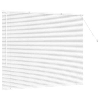 Fenster Jalousie mit Vorhängen Sonstiges Weiß 80 x 130 cm Aluminium