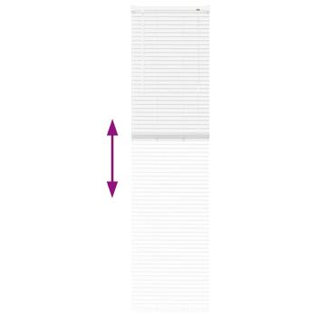 Fenster Jalousie mit Vorhängen Sonstiges Weiß 80 x 130 cm Aluminium