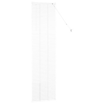 Fenster Jalousie mit Vorhängen Sonstiges Weiß 80 x 130 cm Aluminium