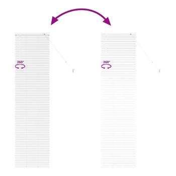 Fenster Jalousie mit Vorhängen Sonstiges Weiß 80 x 130 cm Aluminium