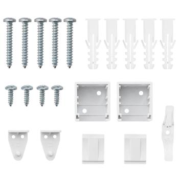 Fenster Jalousie mit Vorhängen Sonstiges Weiß 80 x 130 cm Aluminium