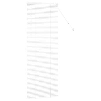 Fenster Jalousie mit Vorhängen Sonstiges Weiß 80 x 130 cm Aluminium