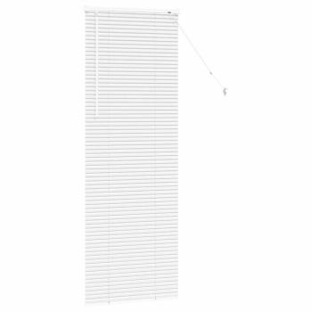 Fenster Jalousie mit Vorhängen Sonstiges Weiß 80 x 130 cm Aluminium