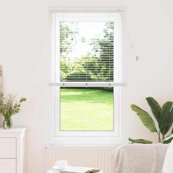 ARDEBO.de - Fenster Jalousie mit Vorhängen Sonstiges Weiß 80 x 130 cm Aluminium