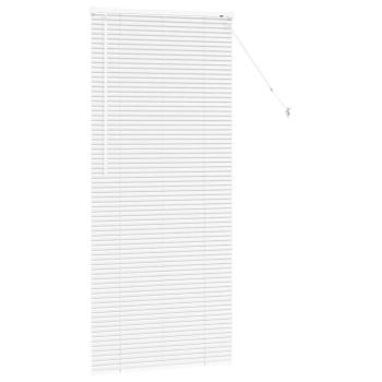 Fenster Jalousie mit Vorhängen Sonstiges Weiß 80 x 130 cm Aluminium