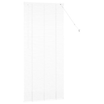 Fenster Jalousie mit Vorhängen Sonstiges Weiß 80 x 130 cm Aluminium