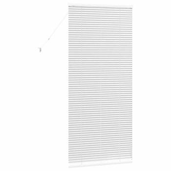 Fenster Jalousie mit Vorhängen Sonstiges Weiß 80 x 130 cm Aluminium