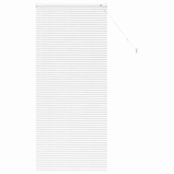 Fenster Jalousie mit Vorhängen Sonstiges Weiß 80 x 175 cm Aluminium