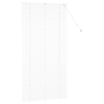 Fenster Jalousie mit Vorhängen Sonstiges Weiß 80 x 130 cm Aluminium