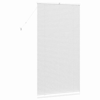 Fenster Jalousie mit Vorhängen Sonstiges Weiß 80 x 130 cm Aluminium
