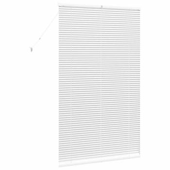 Fenster Jalousie mit Vorhängen Sonstiges Weiß 100 x 175 cm Aluminium