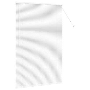 Fenster Jalousie mit Vorhängen Sonstiges Weiß 80 x 130 cm Aluminium