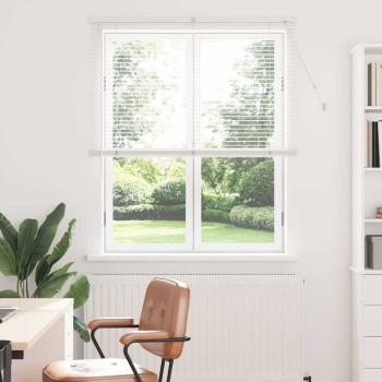 ARDEBO.de - Fenster Jalousie mit Vorhängen Sonstiges Weiß 120 x 175 cm Aluminium
