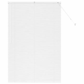 Fenster Jalousie mit Vorhängen Sonstiges Weiß 120 x 175 cm Aluminium