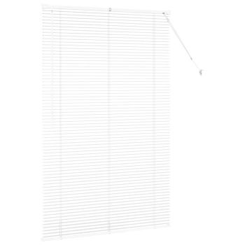 Fenster Jalousie mit Vorhängen Sonstiges Weiß 120 x 175 cm Aluminium