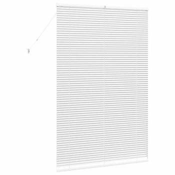 Fenster Jalousie mit Vorhängen Sonstiges Weiß 120 x 175 cm Aluminium