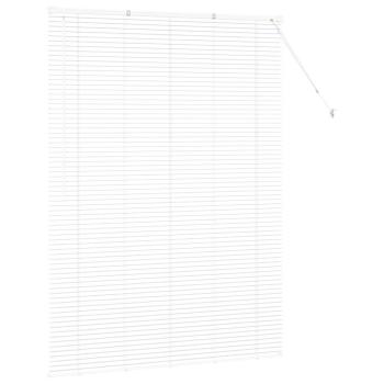 Fenster Jalousie mit Vorhängen Sonstiges Weiß 125 x 175 cm Aluminium
