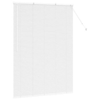 Fenster Jalousie mit Vorhängen Sonstiges Weiß 80 x 130 cm Aluminium