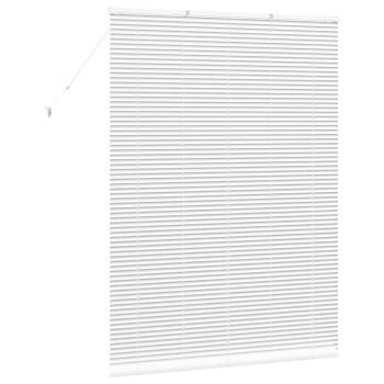 Fenster Jalousie mit Vorhängen Sonstiges Weiß 80 x 130 cm Aluminium