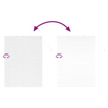 Fenster Jalousie mit Vorhängen Sonstiges Weiß 135 x 175 cm Aluminium