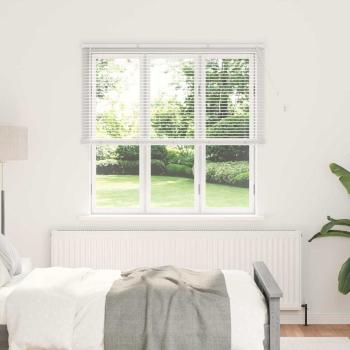 ARDEBO.de - Fenster Jalousie mit Vorhängen Sonstiges Weiß 140 x 175 cm Aluminium