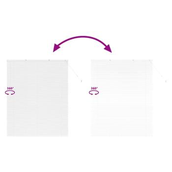 Fenster Jalousie mit Vorhängen Sonstiges Weiß 80 x 130 cm Aluminium