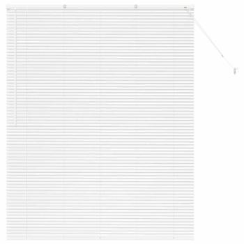 Fenster Jalousie mit Vorhängen Sonstiges Weiß 80 x 130 cm Aluminium