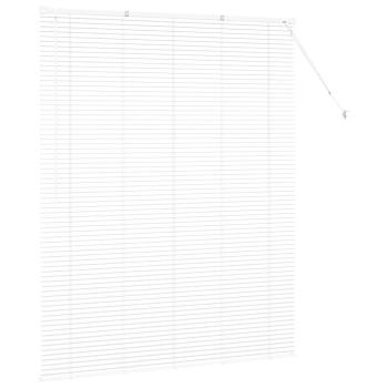 Fenster Jalousie mit Vorhängen Sonstiges Weiß 80 x 130 cm Aluminium